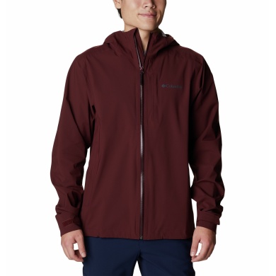 Columbia Hiking Jacket Ampli-Dry (wind and waterproof) burgundy Men